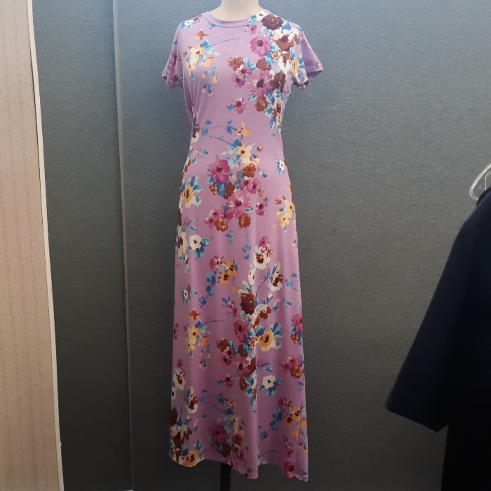 Purple Floral Maxi Dress